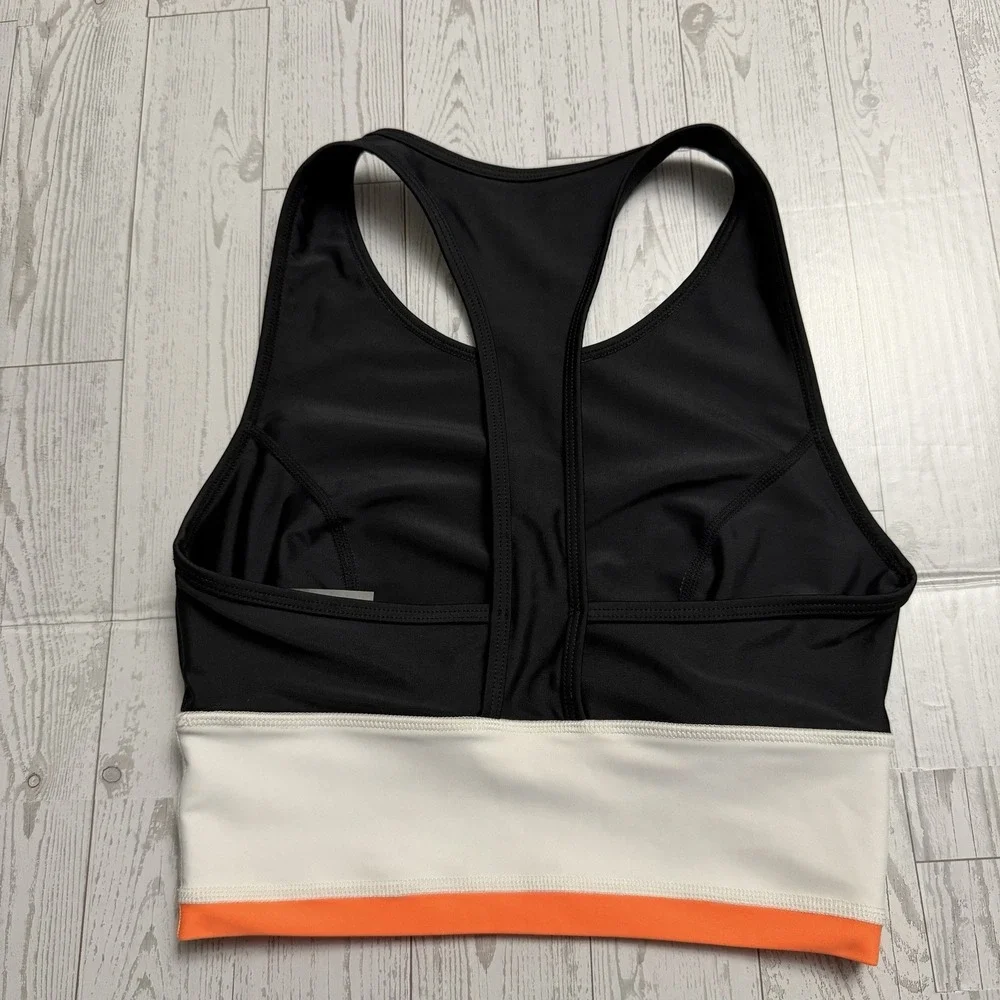 P.E Nation Curb Crop Top Sports Bra Size XS Graphic Logo PE‎ Extra Small